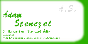 adam stenczel business card